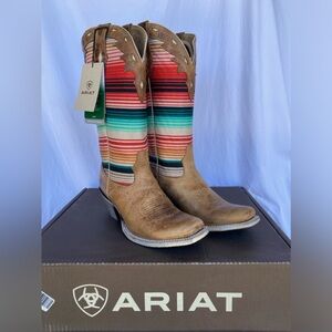 Ariat Circuit “Cheyenne” Serape Square-toed Crackled leather  Western Boot